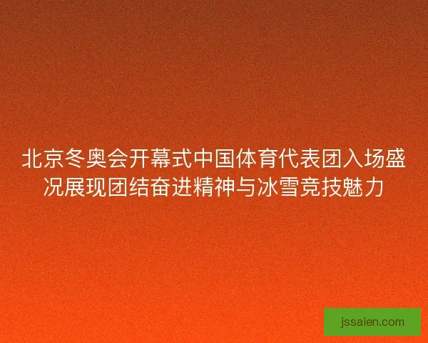 北京冬奥会开幕式中国体育代表团入场盛况展现团结奋进精神与冰雪竞技魅力